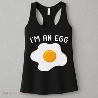 I'm An Egg Costume Funny Halloween Present Fried Egg Costume Women's Tank Top thumb 3