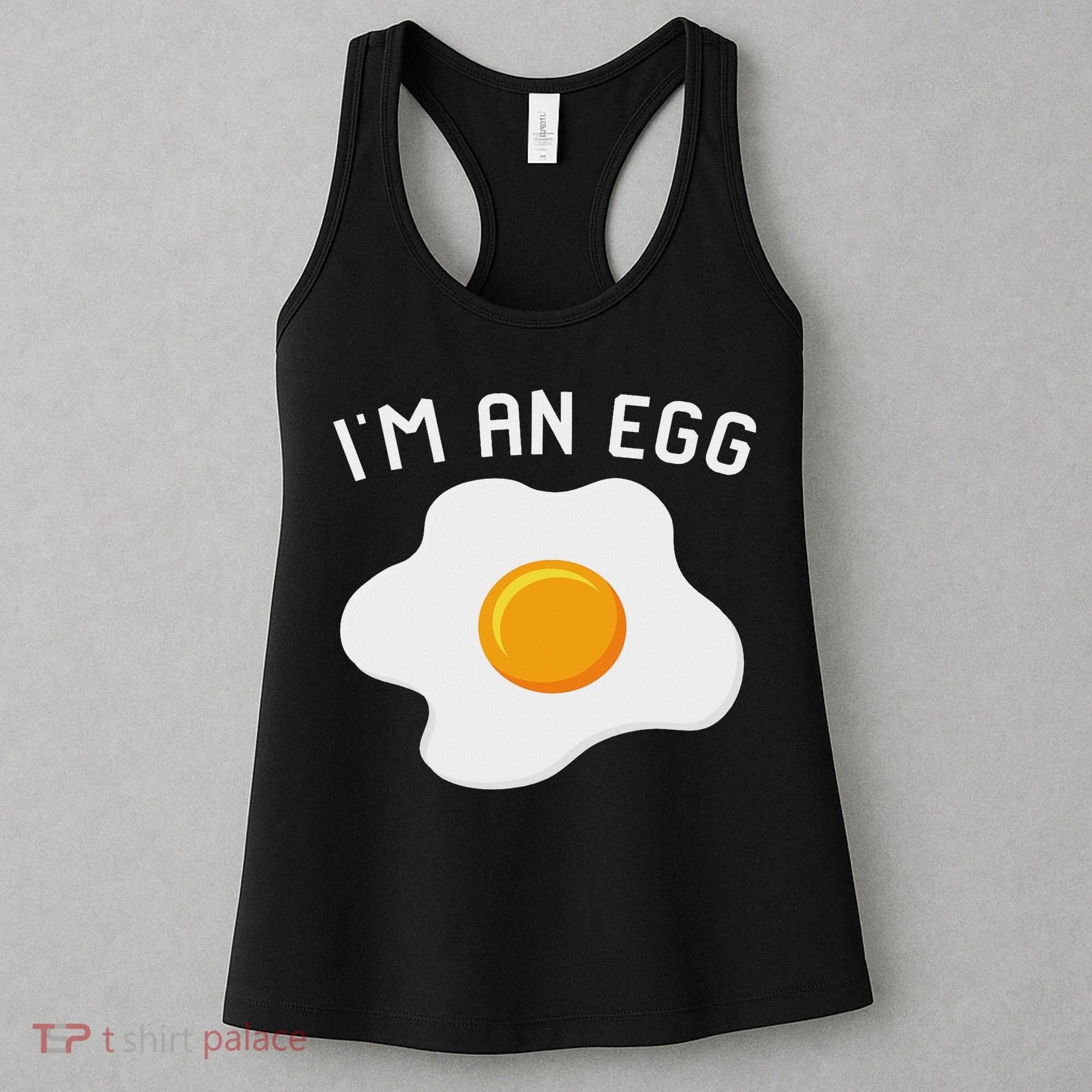 I'm An Egg Costume Funny Halloween Present Fried Egg Costume Women's Tank Top