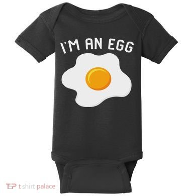 I'm An Egg Costume Funny Halloween Present Fried Egg Costume Baby Bodysuit