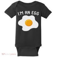 I'm An Egg Costume Funny Halloween Present Fried Egg Costume Baby Bodysuit thumb 0