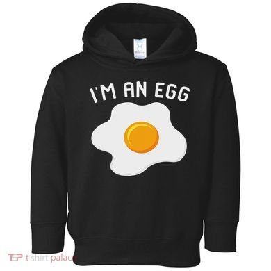 I'm An Egg Costume Funny Halloween Present Fried Egg Costume Toddler Hoodie