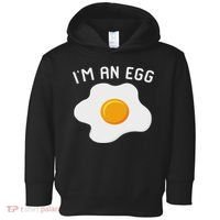 I'm An Egg Costume Funny Halloween Present Fried Egg Costume Toddler Hoodie thumb 0