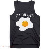 I'm An Egg Costume Funny Halloween Present Fried Egg Costume Tank Top thumb 0