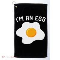 I'm An Egg Costume Funny Halloween Present Fried Egg Costume Golf Towel thumb 0