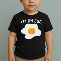 I'm An Egg Costume Funny Halloween Present Fried Egg Costume Toddler T-Shirt thumb 2