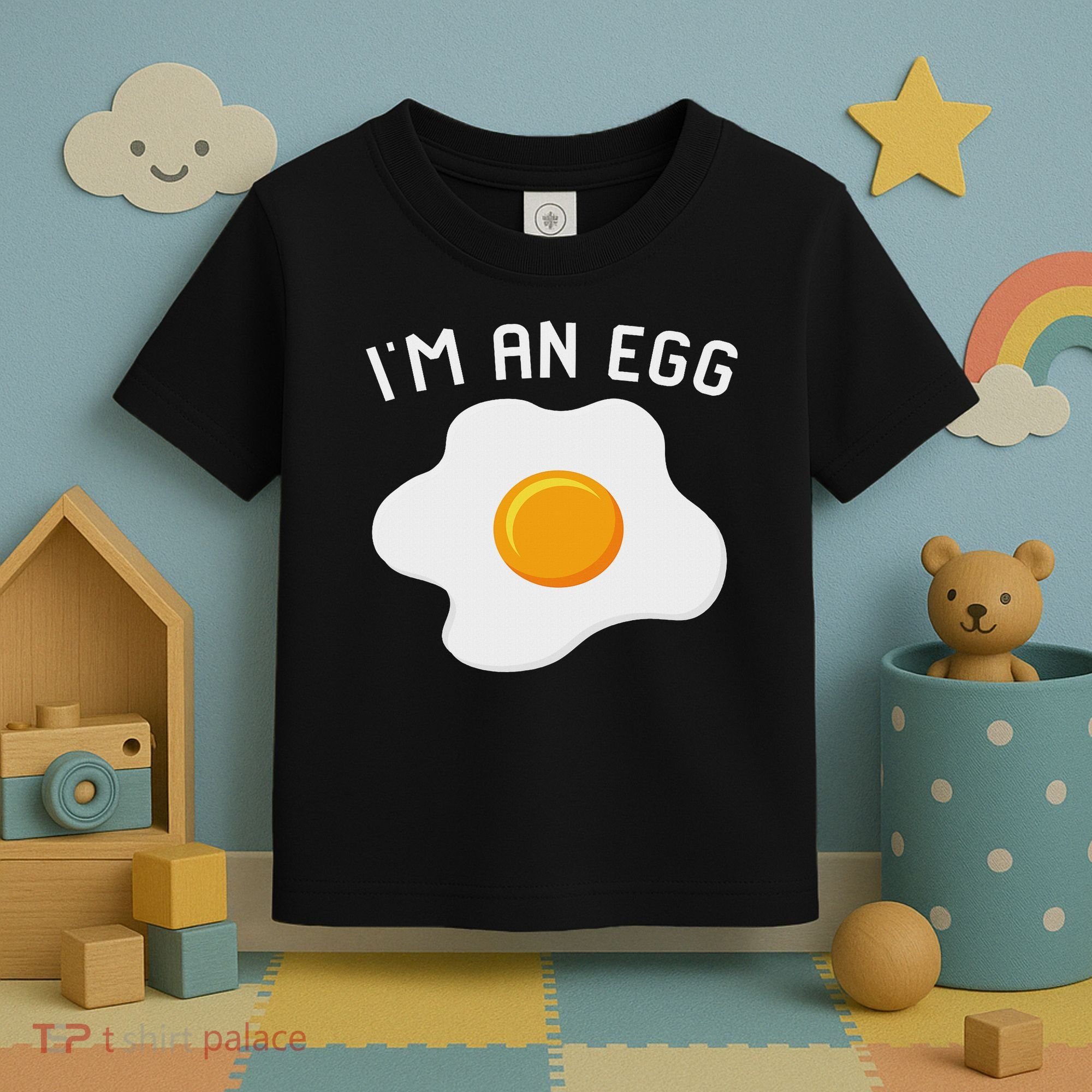 I'm An Egg Costume Funny Halloween Present Fried Egg Costume Toddler T-Shirt