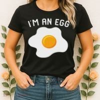 I'm An Egg Costume Funny Halloween Present Fried Egg Costume Women's T-Shirt thumb 2