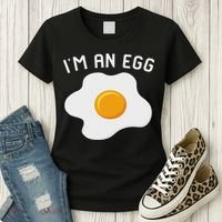 I'm An Egg Costume Funny Halloween Present Fried Egg Costume Women's T-Shirt thumb 3