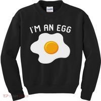 I'm An Egg Costume Funny Halloween Present Fried Egg Costume Kids Sweatshirt thumb 0
