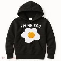 I'm An Egg Costume Funny Halloween Present Fried Egg Costume Kids Hoodie thumb 0
