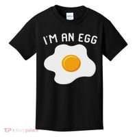 I'm An Egg Costume Funny Halloween Present Fried Egg Costume Kids T-Shirt thumb 0