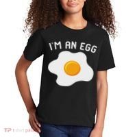 I'm An Egg Costume Funny Halloween Present Fried Egg Costume Kids T-Shirt thumb 2