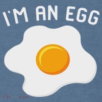 I'm An Egg Costume Funny Halloween Present Fried Egg Costume Comfort Colors Garment-Dyed Hooded Sweatshirt thumb 2
