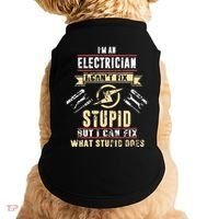 Im An Electrician I Cant Fix Stupid Funny Electrician Gift Doggie Tank thumb 0