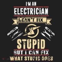 Im An Electrician I Cant Fix Stupid Funny Electrician Gift Beanie thumb 2