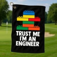 I´m An Engineer  Building Blocks Brick  Golf Towel thumb 1