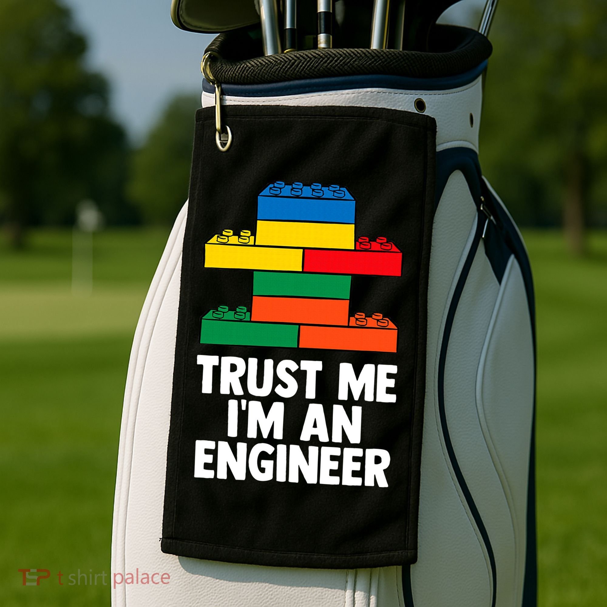 I´m An Engineer  Building Blocks Brick  Golf Towel