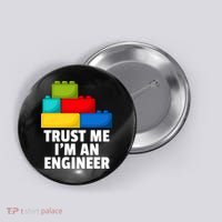 I´m An Engineer Building Blocks Brick Toy Builder Button thumb 0