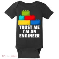 I´m An Engineer Building Blocks Brick Toy Builder Baby Bodysuit thumb 0