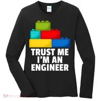 I´m An Engineer Building Blocks Brick Toy Builder Women's Long Sleeve Shirt thumb 0