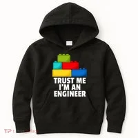 I´m An Engineer Building Blocks Brick Toy Builder Kids Hoodie thumb 0