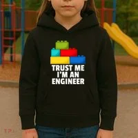 I´m An Engineer Building Blocks Brick Toy Builder Kids Hoodie thumb 3