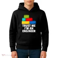 I´m An Engineer Building Blocks Brick Toy Builder Kids Hoodie thumb 4