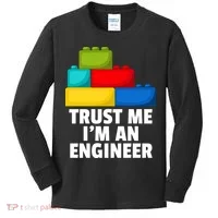 I´m An Engineer Building Blocks Brick Toy Builder Kids Long Sleeve Shirt thumb 0