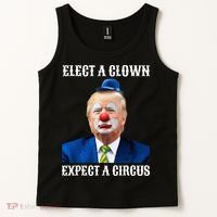 Impeach Antitrump Elect A Clown Expect A Circus Tank Top thumb 2