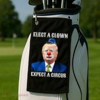 Impeach Antitrump Elect A Clown Expect A Circus Golf Towel thumb 2