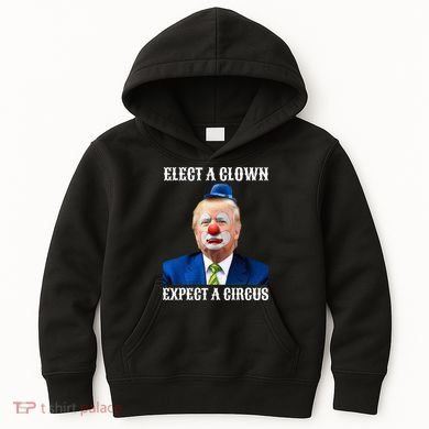 Impeach Antitrump Elect A Clown Expect A Circus Kids Hoodie