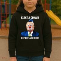 Impeach Antitrump Elect A Clown Expect A Circus Kids Hoodie thumb 3