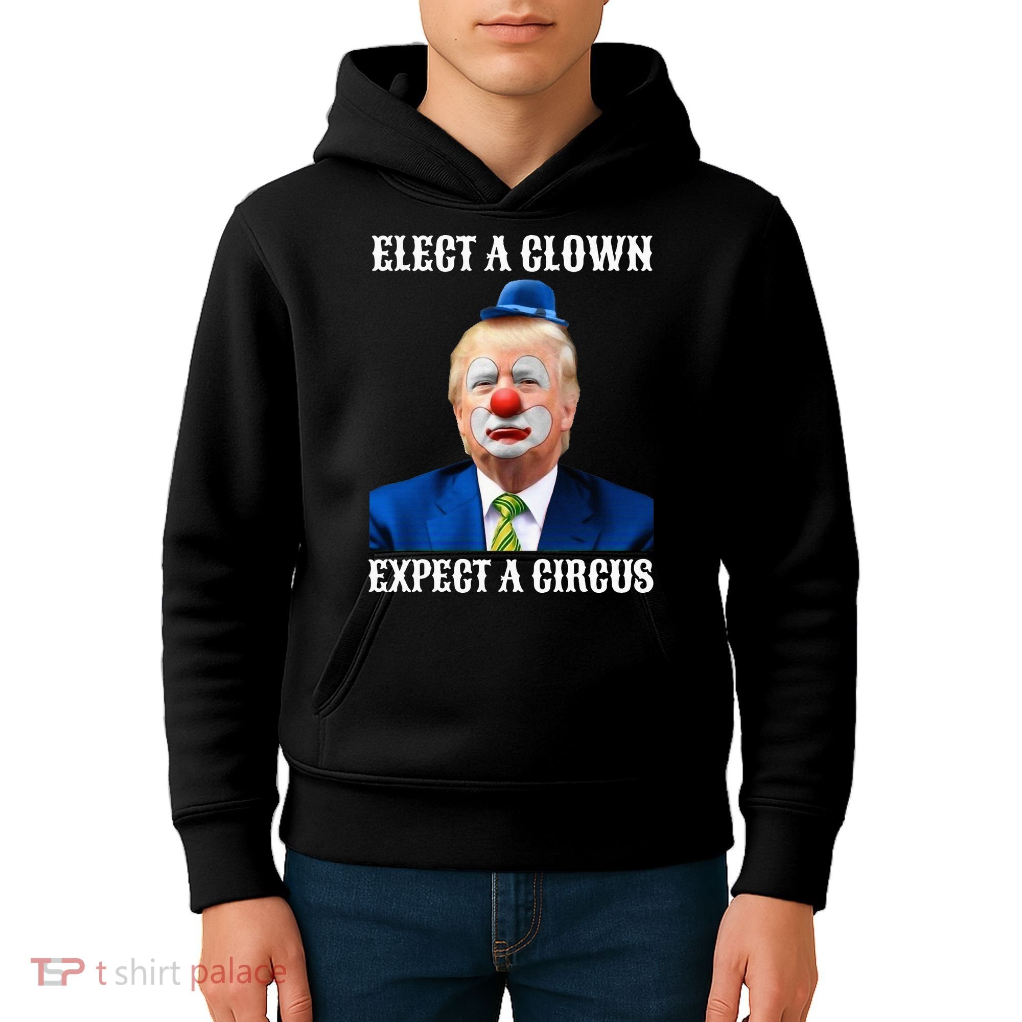 Impeach Antitrump Elect A Clown Expect A Circus Kids Hoodie