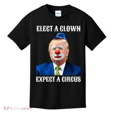 Impeach Antitrump Elect A Clown Expect A Circus Kids T-Shirt