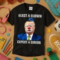 Impeach Antitrump Elect A Clown Expect A Circus Kids T-Shirt thumb 3