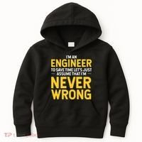 I'm An Engineer To Save Time Kids Hoodie thumb 0