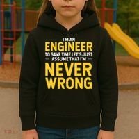 I'm An Engineer To Save Time Kids Hoodie thumb 3