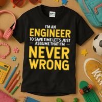 I'm An Engineer To Save Time Kids T-Shirt thumb 3