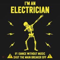Im An Electrician If I Dance Without Music Funny Skeleton Gift Ornament thumb 1