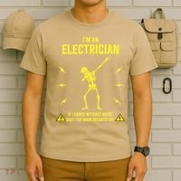 Im An Electrician If I Dance Without Music Funny Skeleton Gift T-Shirt thumb 6