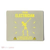 Im An Electrician If I Dance Without Music Funny Skeleton Gift Mousepad thumb 0