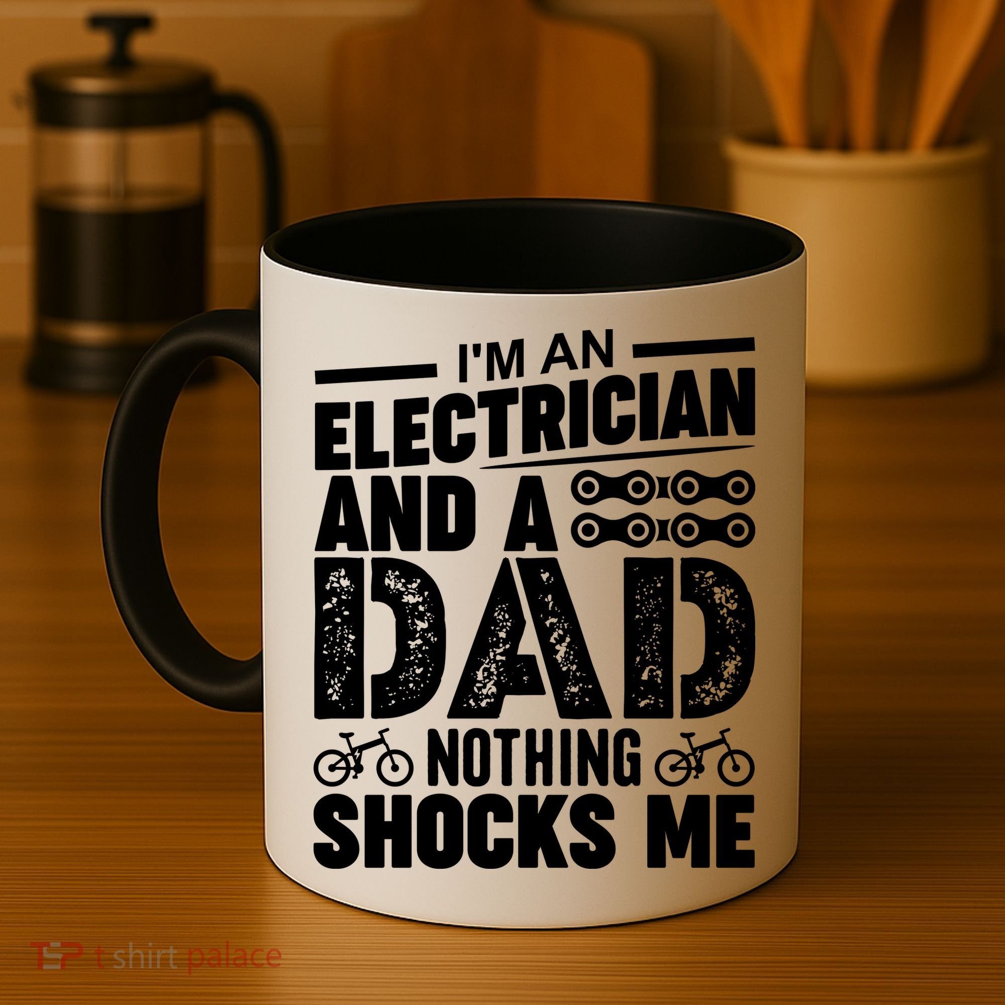 IM An Electrician And A Dad Nothing Shocks Me Funny Gift For Fathers Coffee Mug