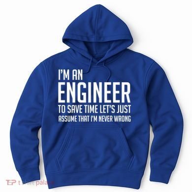 Im An Engineer Lets Just Assume Im Never Wrong Gift Hoodie