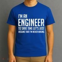 Im An Engineer Lets Just Assume Im Never Wrong Gift T-Shirt thumb 3