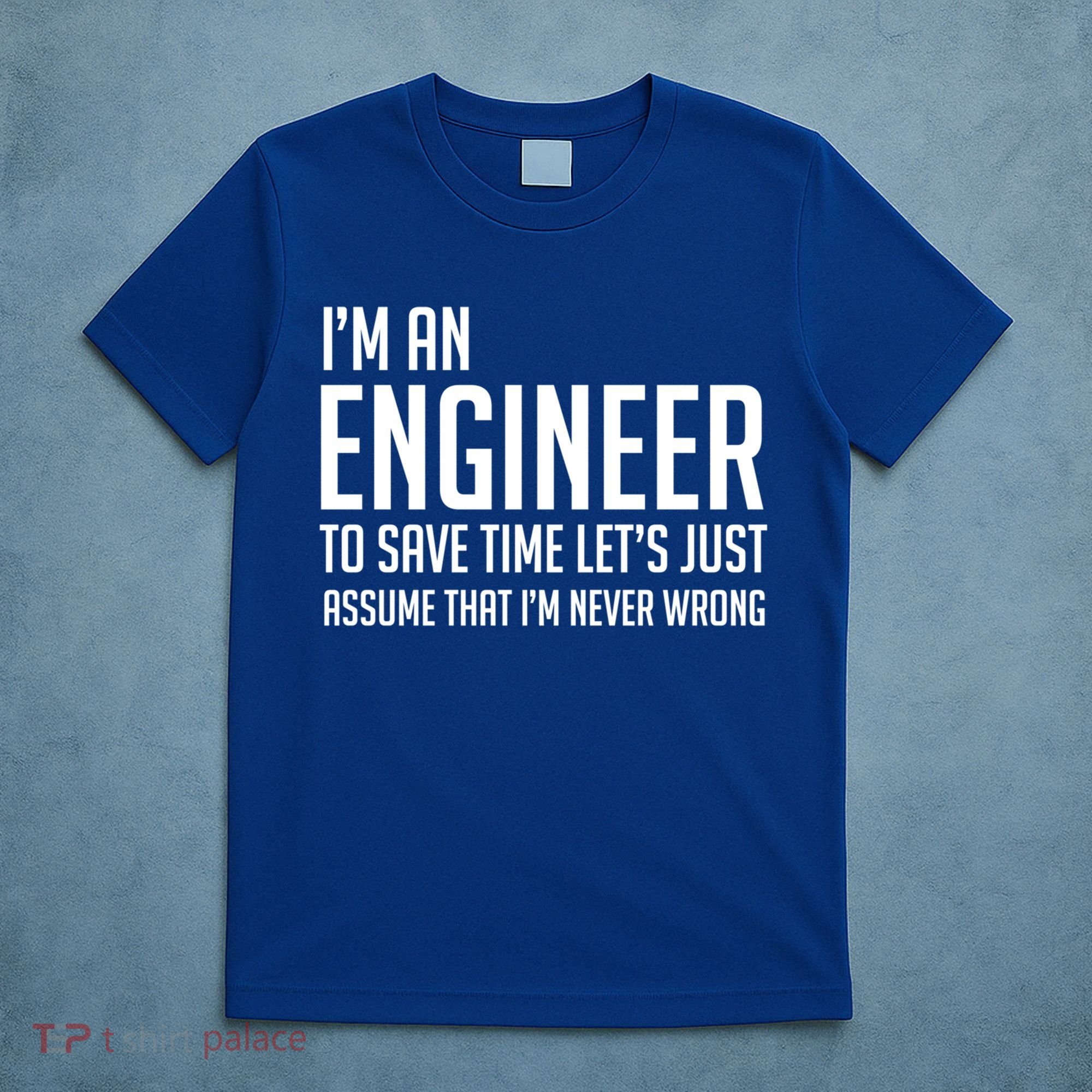 Im An Engineer Lets Just Assume Im Never Wrong Gift T-Shirt