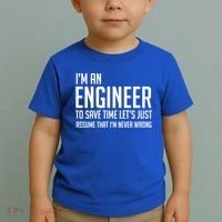 Im An Engineer Lets Just Assume Im Never Wrong Gift Toddler T-Shirt thumb 2