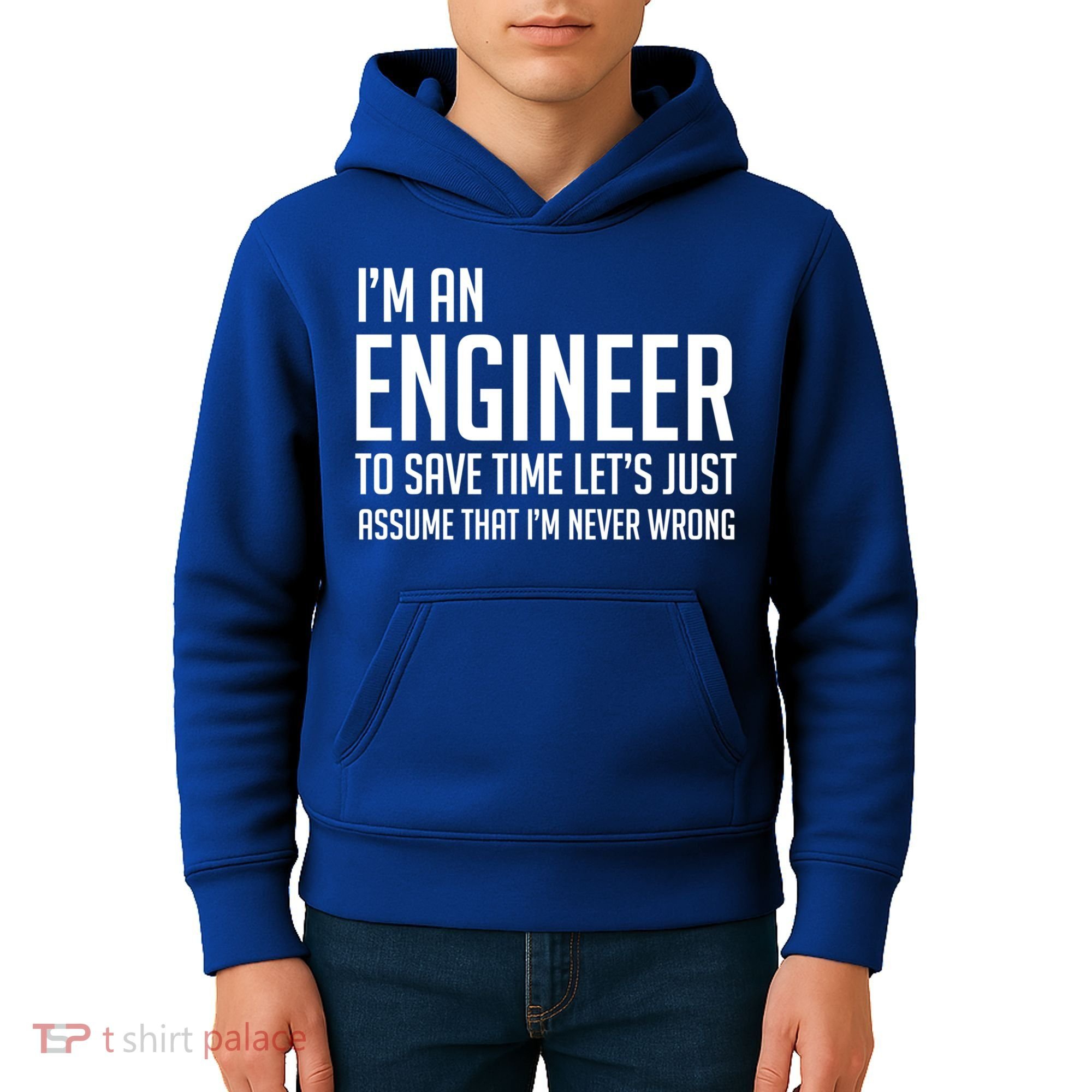 Im An Engineer Lets Just Assume Im Never Wrong Gift Kids Hoodie