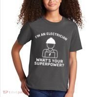 Im An Electrician Whats Your Superpower Kids T-Shirt thumb 2