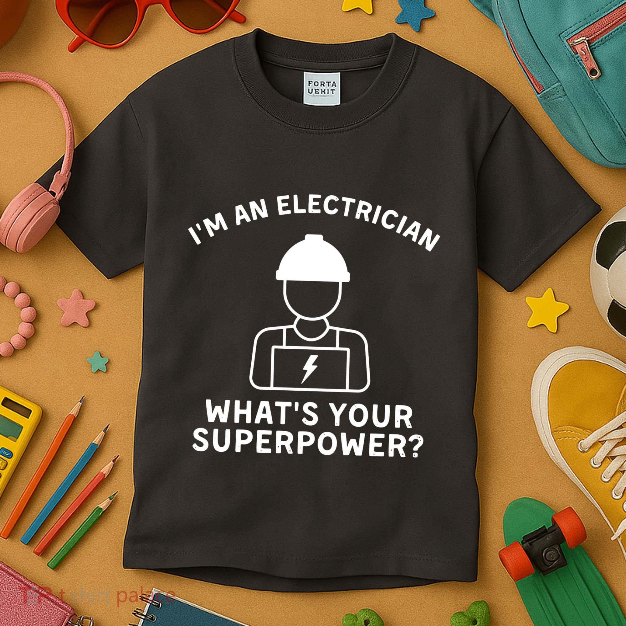Im An Electrician Whats Your Superpower Kids T-Shirt