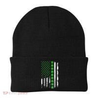 Irish American Flag Shamrock Clover Happy St Patrick's Day Beanie thumb 0